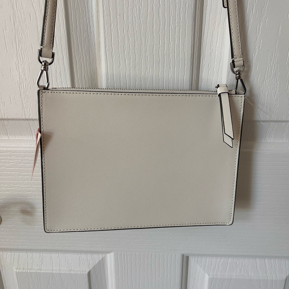 NWT KATE SPADE Leather Bag, Zip Crossbody, CAMERON, White. - Picture 7 of 8